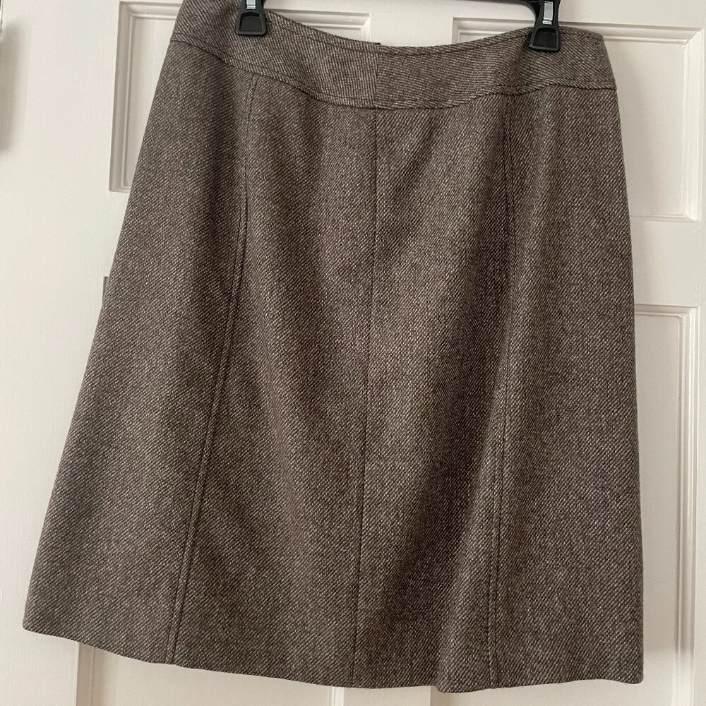 Brooks Brothers Brown Tweed Skirt Size 10P EUC